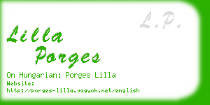 lilla porges business card